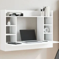 Online vidaXL Väggmonterat skrivbord 105x48x75 cm konstruerat trä Vit