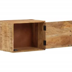 vidaXL Väggmonterat sängbord 40x30x25 cm massivt mangoträ