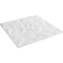 vidaXL Väggpaneler 12 pcs Vit 50 x 50 cm XPS Skum