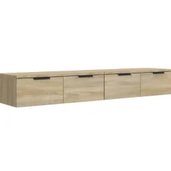 vidaXL Väggskåp 2 st sonoma-ek 68x30x20 cm konstruerat trä