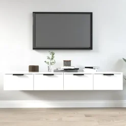 New vidaXL Väggskåp 2 st 68x30x20 cm konstruerat trä Vit