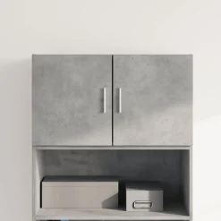 vidaXL Väggskåp betonggrå 70x42,5x40 cm konstruerat trä