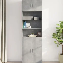 vidaXL Väggskåp betonggrå 70x42,5x40 cm konstruerat trä