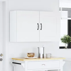 vidaXL Väggskåp för kök 2 delar Kalmar vit konstruerat trä