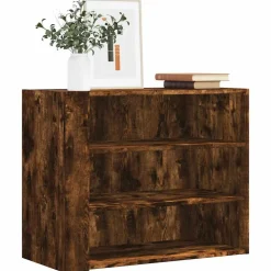 vidaXL Väggskåp rökfärgad ek 75x35x60 cm konstruerat trä