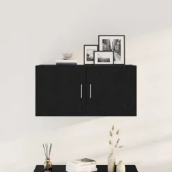 Clearance vidaXL Väggskåp 80x39x40 cm konstruerat trä Svart ek