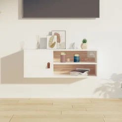 vidaXL Väggskåp vit 80x30x30 cm massiv furu