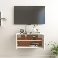 vidaXL Väggskåp vit 60x30x30 cm massiv furu