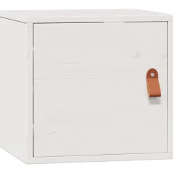 vidaXL Väggskåp vit 31,5x30x30 cm massiv furu