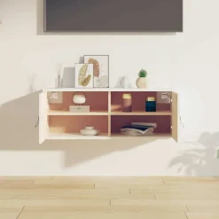 Outlet vidaXL Väggskåp 80x30x30 cm massiv furu Vit