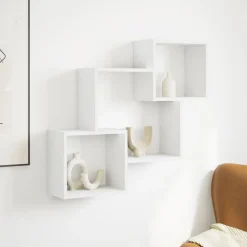 Discount vidaXL Väggskåp 78x18x71 cm konstruerat trä Vit