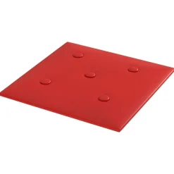 vidaXL Väggsänggavel 12 pcs Vinröd 30 x 30 cm Konstläder