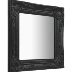 Hot vidaXL Väggspegel barockstil 40x40 cm Svart