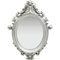 Outlet vidaXL Väggspegel slottsstil 56x76 cm Silver