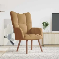 vidaXL Vilstol sammet Brun
