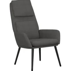 vidaXL Vilstol mörkgrå tyg
