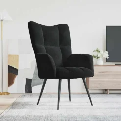 Clearance vidaXL Vilstol sammet Svart