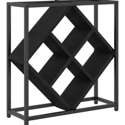 Discount vidaXL Vinställ 51 x 18 x 52,5 cm Konstruerat trä Svart ek