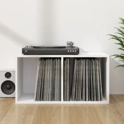 vidaXL Vinylhylla vit 71x34x36 cm konstruerat trä