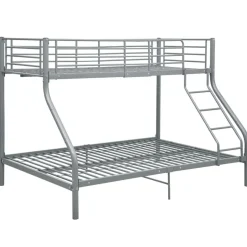Discount vidaXL Våningssäng metall 140x200/90x200 cm Grå