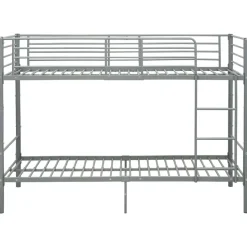 vidaXL Våningssäng grå metall 90x200 cm