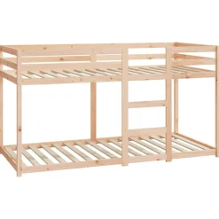 vidaXL Våningssäng utan madrass 90x200 cm massiv furu
