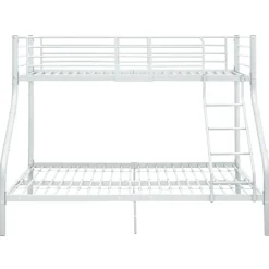 vidaXL Våningssäng vit metall 140x200/90x200 cm