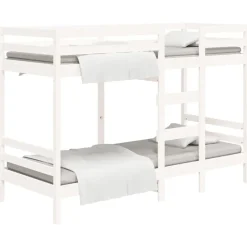 Sale vidaXL Våningssäng 90x200 cm massiv furu Vit