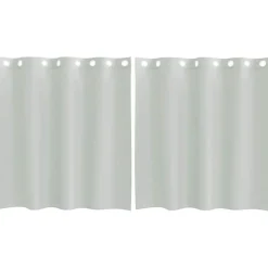 Hot vidaXL Voile gardiner med genomföringar 2 st 140x140 cm Ljusgrå