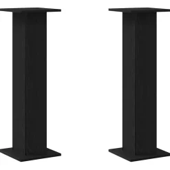 vidaXL Växtställ 2 pcs Svart Ek 30 x 30 x 95 cm Konstruerat trä