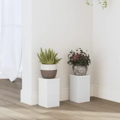 Outlet vidaXL Växtställ 2 st 10x10x18 cm konstruerat trä Vit