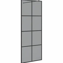 Outlet vidaXL Walk-in Duschvägg 80 x 195 cm härdat glas Svart