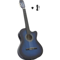 Sale vidaXL Westerngitarr med cutaway EQ och 6 strängar Blå