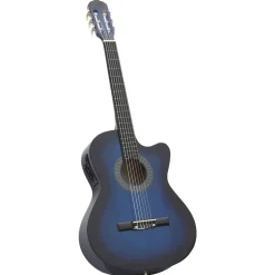 Sale vidaXL Westerngitarr med cutaway EQ och 6 strängar Blå
