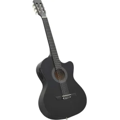Clearance vidaXL Westerngitarr med cutaway EQ och 6 strängar Svart