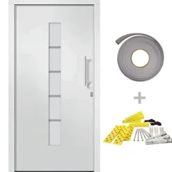 Discount vidaXL Ytterdörr aluminium och PVC 100x200 cm Vit