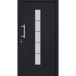 Discount vidaXL Ytterdörr aluminium och PVC 100x200 cm Antracit