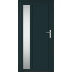 vidaXL Ytterdörr antracit 98x200 cm PVC