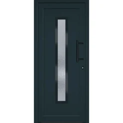 New vidaXL Ytterdörr 88x200 cm PVC Antracit
