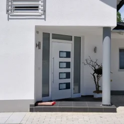 vidaXL Ytterdörr vit 100x200 cm aluminium och PVC