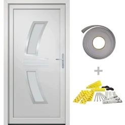 vidaXL Ytterdörr vit 98x200 cm PVC