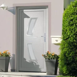 vidaXL Ytterdörr vit 98x200 cm PVC