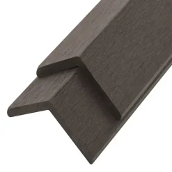 vidaXL Ytterhörnlist 5 st WPC 170 cm mörkbrun